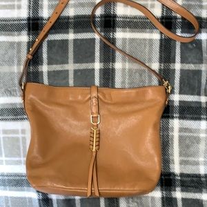 Stella Dot Covet Sunday Bag in Saddle leather